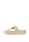 Crocs Womens Getaway Platform Toe Loops Sandals, Sandstone