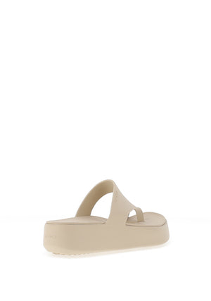 Crocs Womens Getaway Platform Toe Loops Sandals, Sandstone