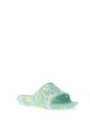 Crocs Womens Classic Marble Print Slides, Mint