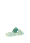 Crocs Womens Classic Marble Print Slides, Mint