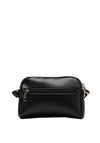 Zen Collection Faux Leather Button Detail Crossbody Bag, Black