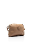 Zen Collection Faux Leather Button Detail Crossbody Bag, Warm Taupe
