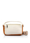 Zen Collection Multi Pocket Crossbody Bag, Off White & Tan