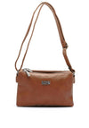 Zen Collection Triple Compartment Crossbody Bag, Brown
