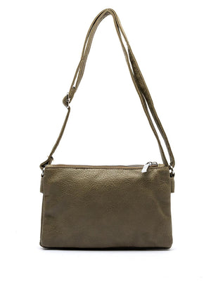 Zen Collection Triple Compartment Crossbody Bag, Green