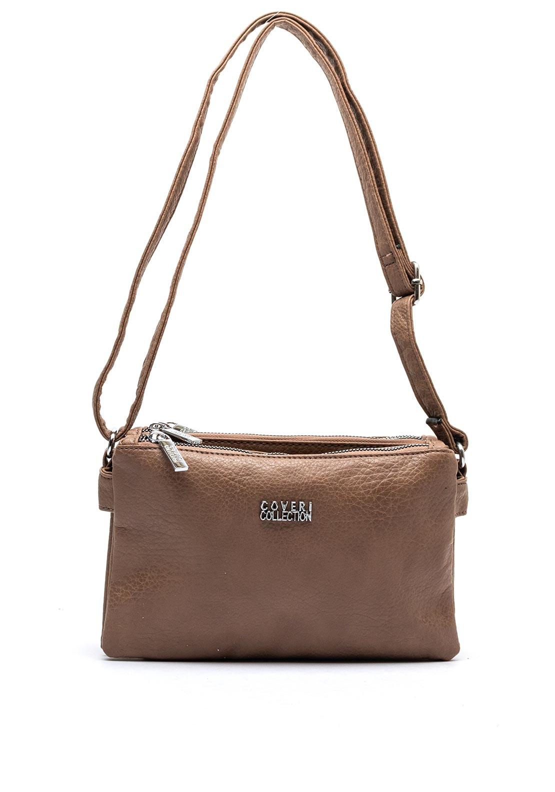 Zen Collection Triple Compartment Crossbody Bag, Taupe