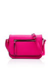 Zen Collection Pebbled Faux Leather Flap Over Small Crossbody Bag, Rose