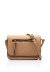 Zen Collection Pebbled Faux Leather Flap Over Small Crossbody Bag, Soil