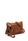 Zen Collection Zipped Shoulder Bag, Tan