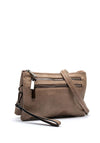 Zen Collection Zipped Shoulder Bag, Brown
