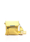 Zen Collection Flap Over Woven Strap Crossbody Bag, Lemon Yellow
