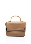 Zen Collection Faux Pebbled Leather Flap Over Grab Bag, Mud