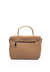 Zen Collection Faux Pebbled Leather Flap Over Grab Bag, Mud
