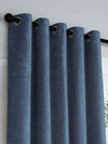 Curtina Textured Chenille Fully Lined Eyelet Curtain 90”x90”, Navy