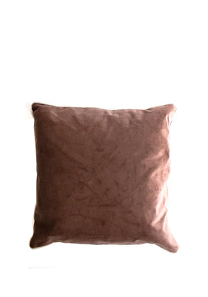 Fullshire Contrast Piped Velvet Cushion 43x43cm, Heather