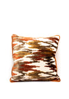 The Home Studio Abstract Feather Cushion 45x45cm, Copper Multi