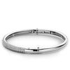 Ti Sento Zirconia Bangle, Silver