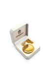 MGD Jewellery Gents Stripe Detail Pocket Watch, Gold