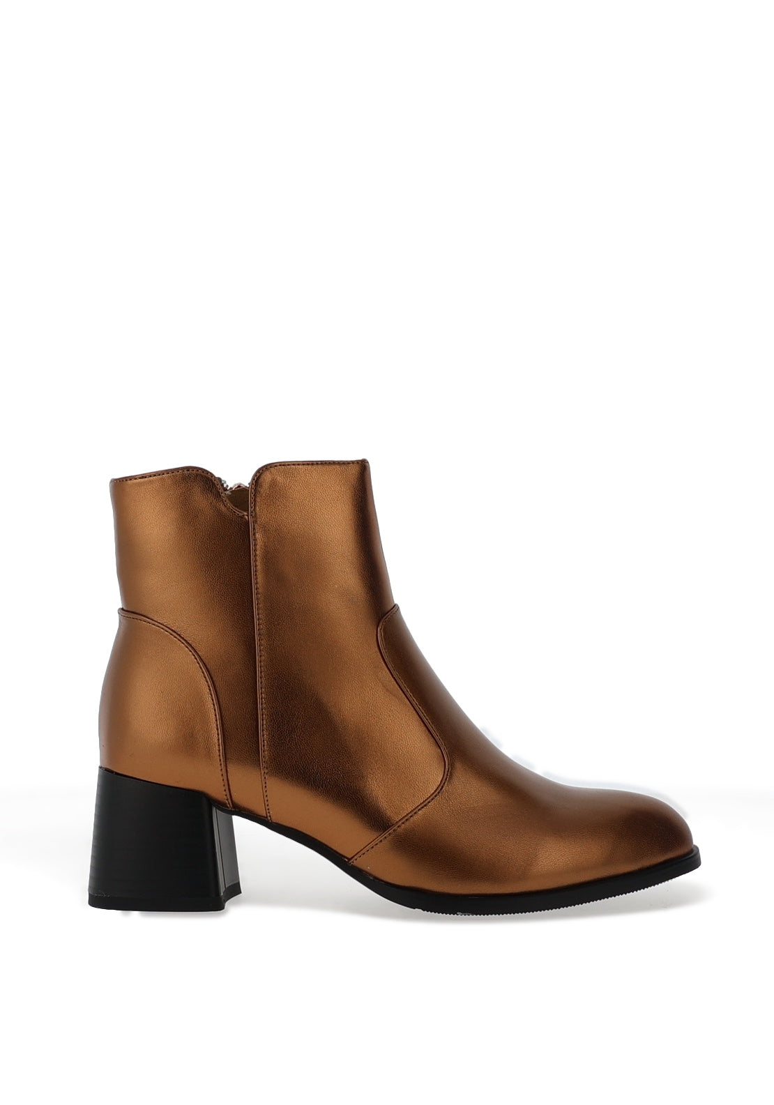 Dancing Matilda Acrobat Metallic Heeled Boots, Bronze - McElhinneys