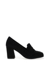Dancing Matilda Trapeze Embellished Heeled Loafers, Black