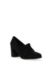 Dancing Matilda Trapeze Embellished Heeled Loafers, Black