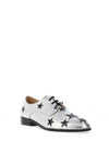 Dancing Matilda Trapeze Metallic Star Brogues, Silver & Black