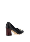 Dancing Matilda Trapeze Patent Heeled Loafers, Black