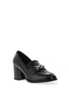 Dancing Matilda Trapeze Patent Heeled Loafers, Black Multi