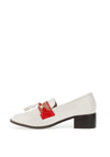 Dancing Matilda Trapeze Tassel Loafers, White Mix