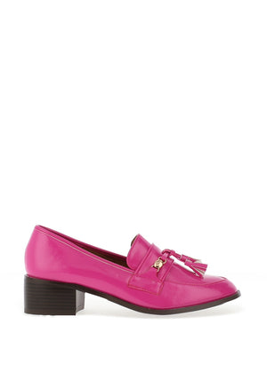 Dancing Matilda Trapeze Tassel Loafers, Fuchsia