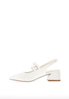 Dancing Matilda Double Strap Heeled Pumps, White