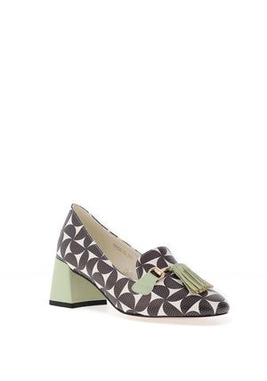 Dancing Matilda Heeled Loafers, Black Circus