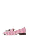Dancing Matilda Trapeze Weave Effect Flat Shoes, Pink