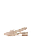 Dancing Matilda Buckle Detail Heeled Pumps, Nude
