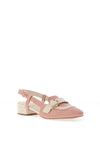 Dancing Matilda Buckle Detail Heeled Pumps, Salmon Pink