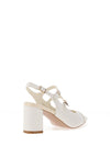 Dancing Matilda Trapeze Double Strap Heeled Shoes, White