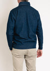 Daniel Grahame Quarter Zip Sweatshirt, Dark Blue Melange
