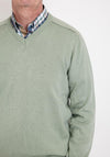 Daniel Grahame V Neck Sweater, Sage