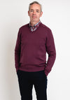 Daniel Grahame V Neck Sweater, Rouge