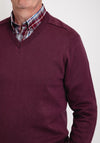 Daniel Grahame V Neck Sweater, Rouge