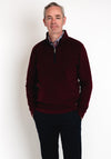 Daniel Grahame Drifter Half Zip Sweatshirt, Rouge