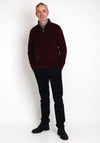 Daniel Grahame Drifter Half Zip Sweatshirt, Rouge