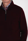 Daniel Grahame Drifter Half Zip Sweatshirt, Rouge