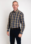 Daniel Grahame Ivano Plaid Shirt, Khaki Multi