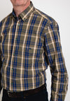 Daniel Grahame Ivano Plaid Shirt, Khaki Multi