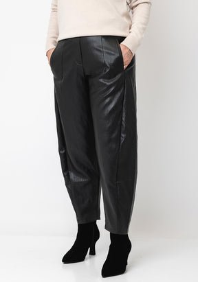 DARLING PVC CROPPED BARREL TROUSER