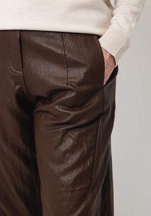 DARLING PVC CROPPED BARREL TROUSER