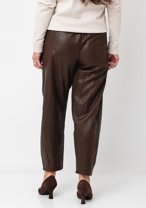 DARLING PVC CROPPED BARREL TROUSER