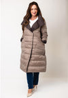 D.E.C.K by Decollage Reversible Padded Coat, Taupe and Brown