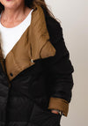 D.E.C.K by Decollage Reversible Padded Coat, Black and Brown